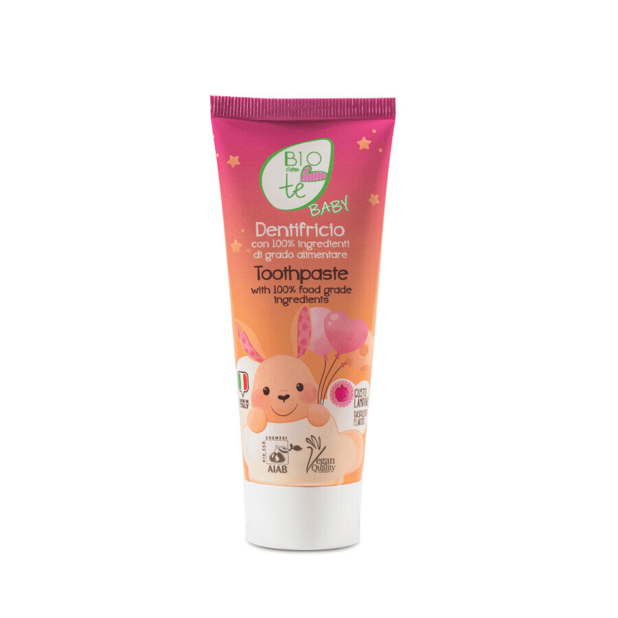 Biologische tandpasta voor kinderen met frambozensmaak Baby, 75 ml, Bioconte