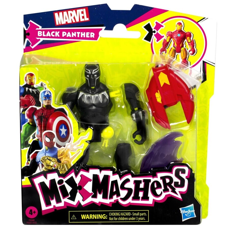Marvel Avengers Black Panther MixMashers Marvel Avengers Black Panther MixMashers Actionfigur, 12 cm, ab 4 Jahren, Hasbro