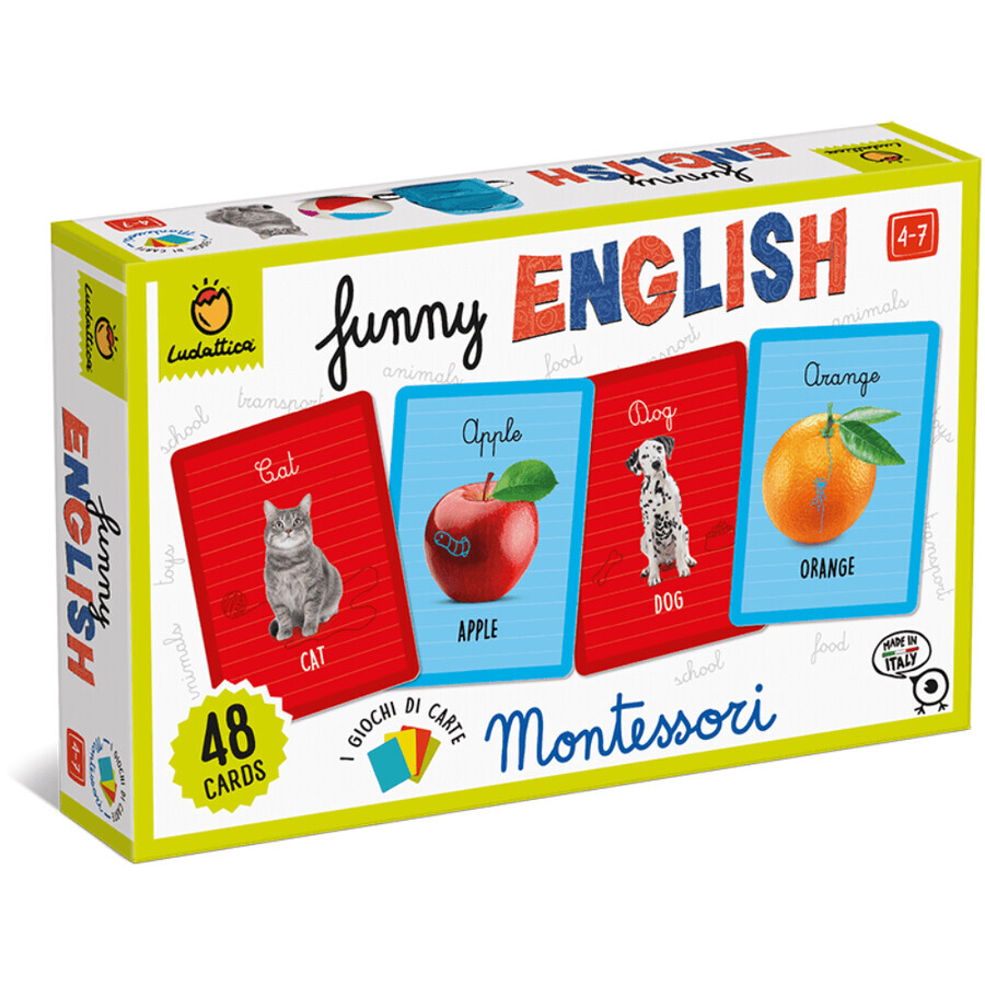 Lustiges Montessori-Spiel Englisch, 4-7 Jahre, Ludattica
