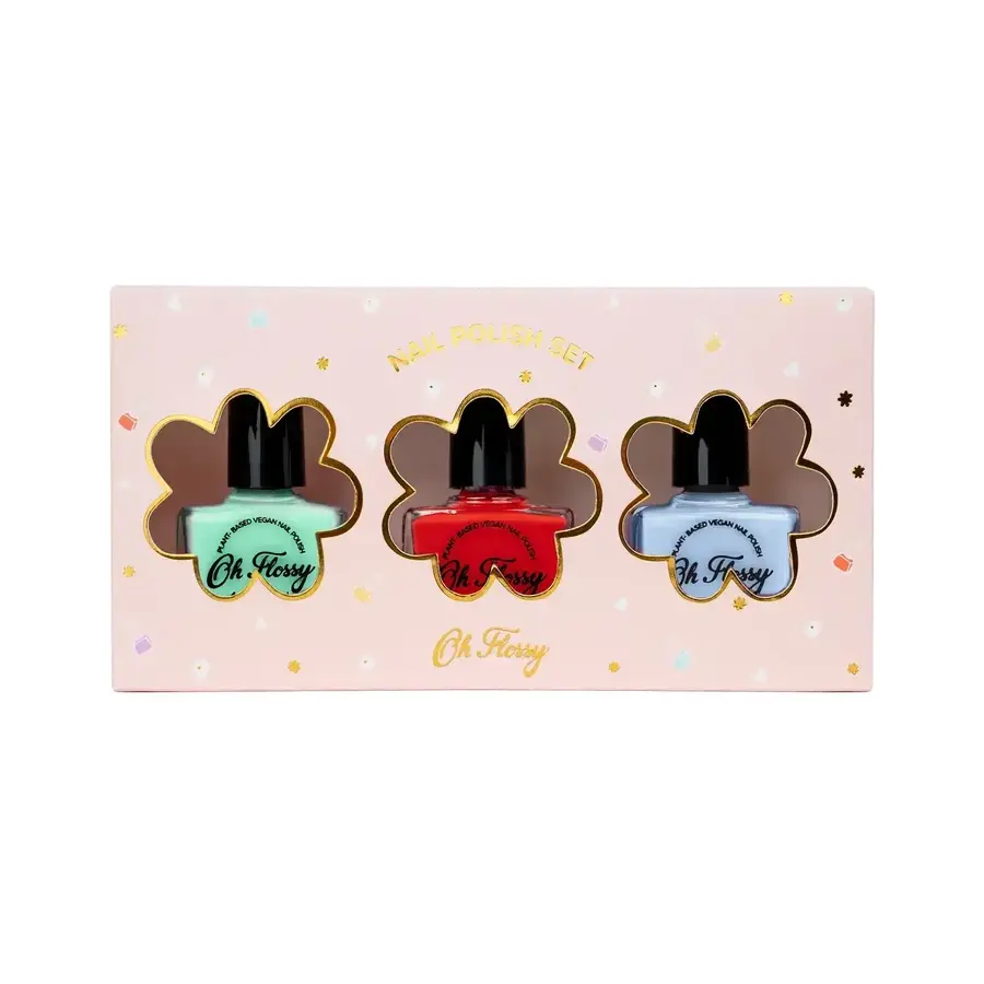 Set de 3 vernis à ongles Adventure pour enfants, 3 x 11 ml, Oh Flossy