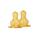 Set of 2 fast-flow latex bottle teats, Bibs