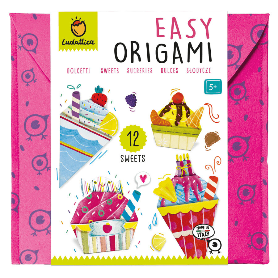 Set di origami creativi per principianti:, 5 anni+, Briose e gelato, Ludattica