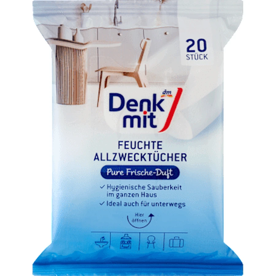 Denkmit Universal wet wipes pure freshness, 20 pcs