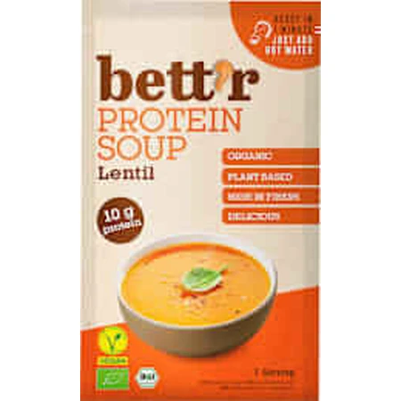 bett'r Sopa instantánea de lentejas rica en proteínas, 30 g