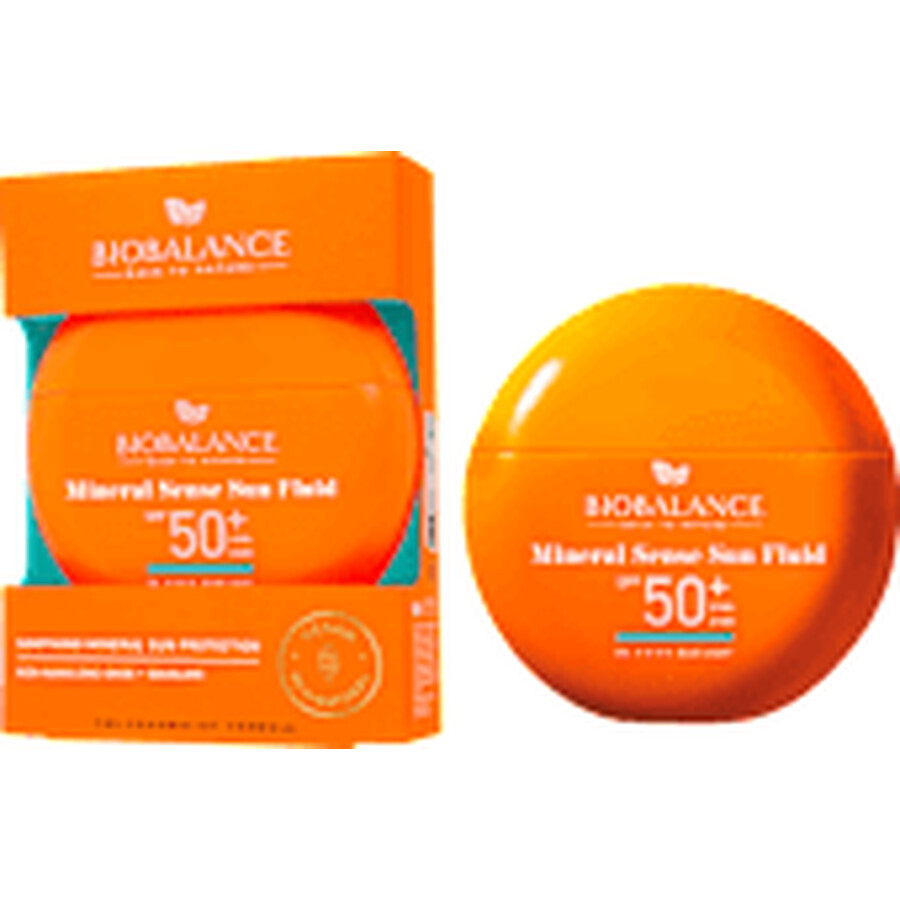 BIOBALANCE Fluid pentru protecție solară cu SPF 50 MINERAL SENSE, 40 ml