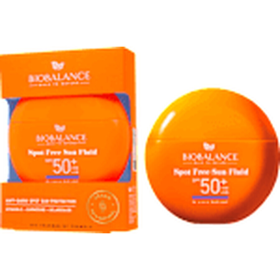 BIOBALANCE Fluid pentru protecție solară cu SPF 50 SPOT FREE, 40 ml