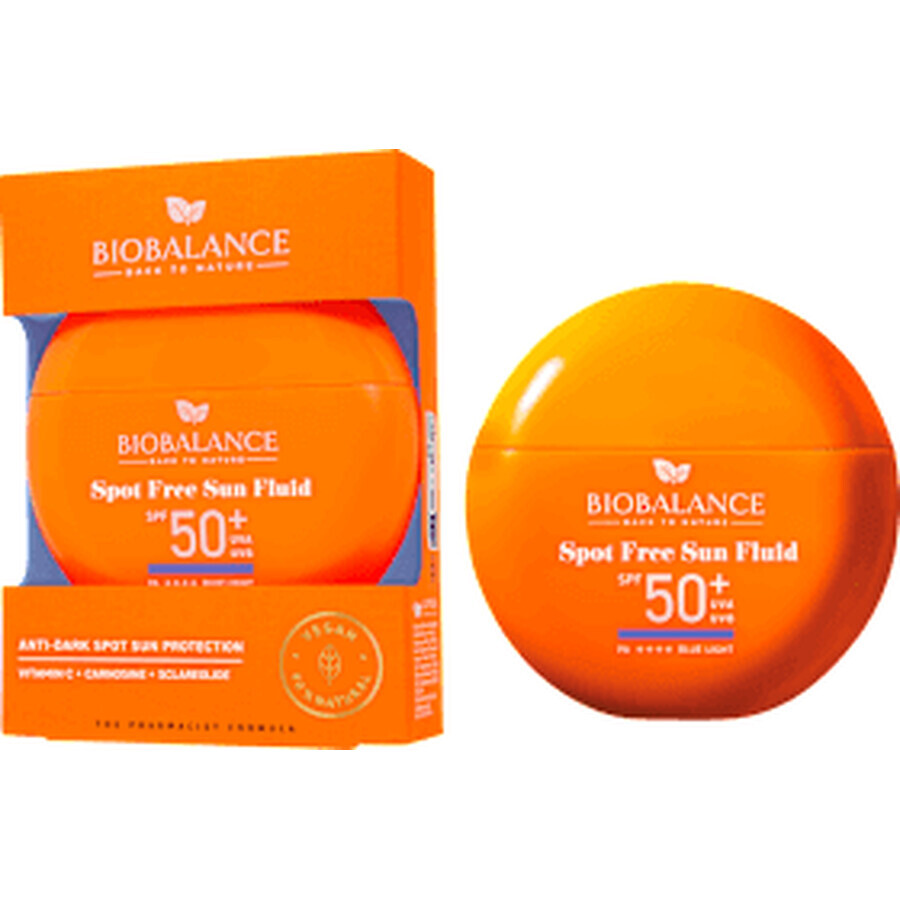 BIOBALANCE Fluid pentru protecție solară cu SPF 50 SPOT FREE, 40 ml