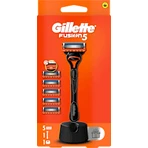 Gillette Fuzion5 scheerapparaat + standaard + 5 navullingen, 1 stuk