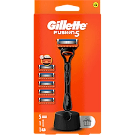 Gillette Fuzion5 scheerapparaat + standaard + 5 navullingen, 1 stuk