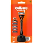 Gillette Fuzion5 scheerapparaat + standaard + 5 navullingen, 1 stuk