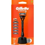 Gillette Fuzion5 scheerapparaat + standaard + 5 navullingen, 1 stuk