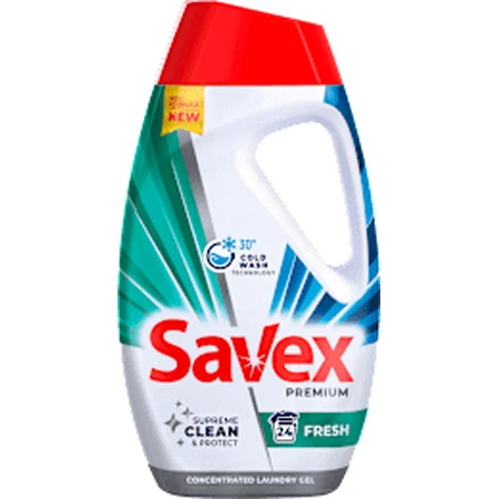 Savex Premium Fresh Detergente Líquido para Ropa Premium Fresh, 24 lavados, 1,08 l