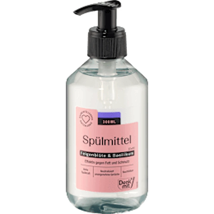 Denkmit Détergent vaisselle fleur de figuier et basilic, 300 ml