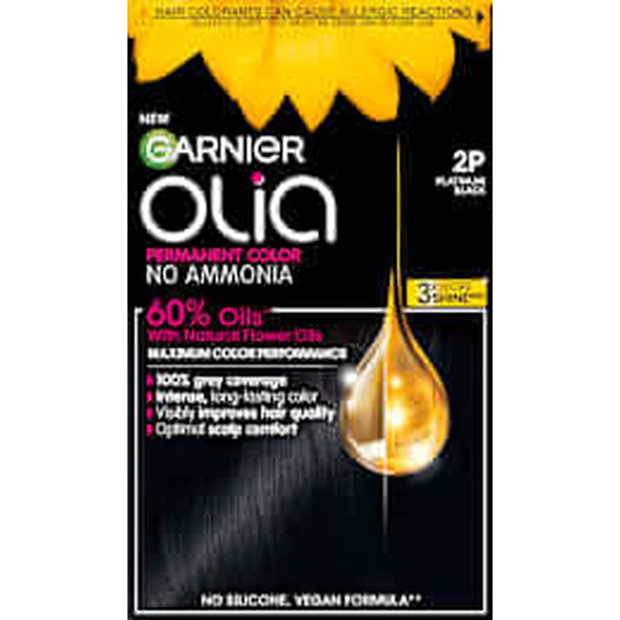 GARNIER olia Pintura permanente 2P Negro Platino, 174 ml