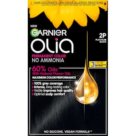 GARNIER olia Pintura permanente 2P Negro Platino, 174 ml