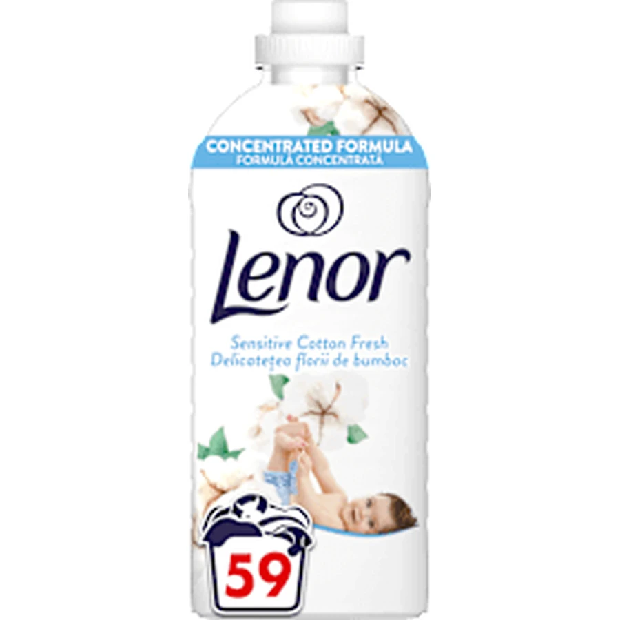 Lenor Acondicionador para Ropa Sensible 59 lavados, 1,24 l