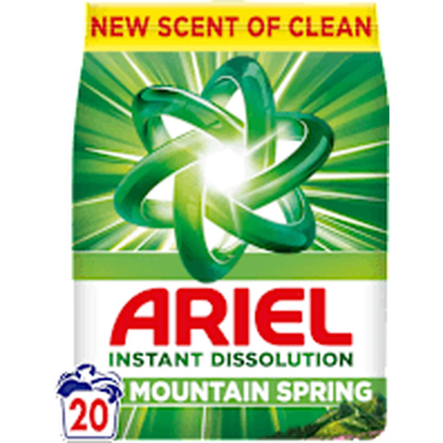 ARIEL Laundry detergent powder mountain spring 20 washes, 1,3 Kg