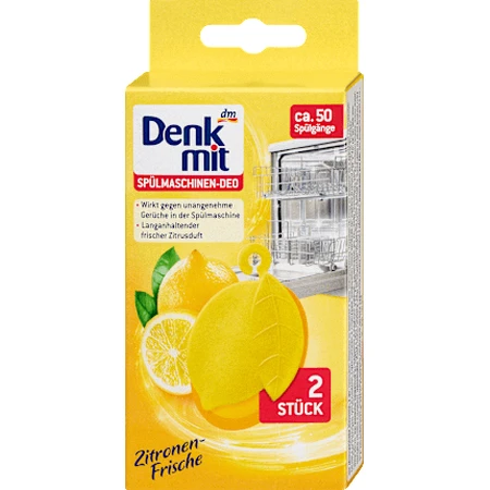 Denkmit Lemon Freshness Spülmaschinen-Deo Lemon Freshness, 2 Stück