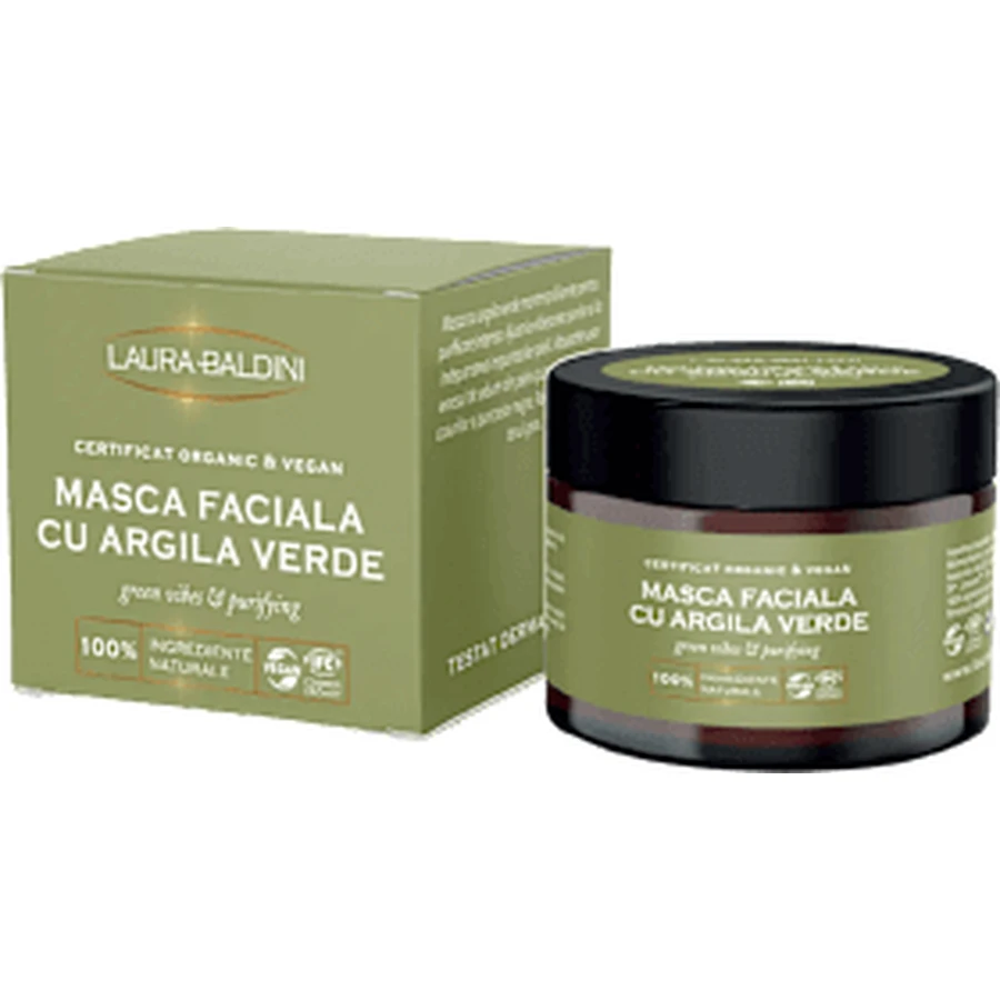 LAURA BALDINI Gesichtsmaske aus grüner Tonerde - Green Vibes, 50 ml