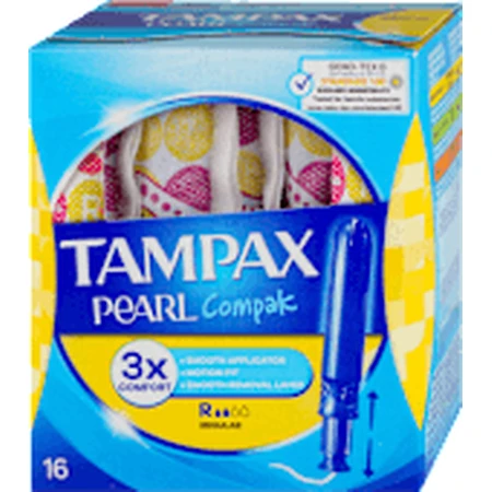 Tampax Tampones con aplicador Pearl Compak Regular, 16 unid.