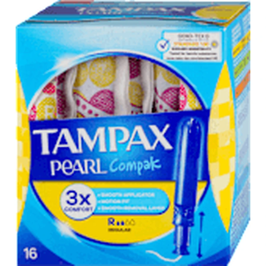 Tampax Tampones con aplicador Pearl Compak Regular, 16 unid.