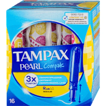 Tampax Tampones con aplicador Pearl Compak Regular, 16 unid.