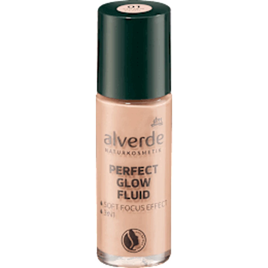 alverde NATURKOSMETIK Perfecte Gloed Vloeibaar Nr. 01 Gouden Parel