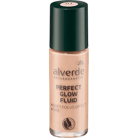 alverde NATURKOSMETIK Perfecte Gloed Vloeibaar Nr. 01 Gouden Parel