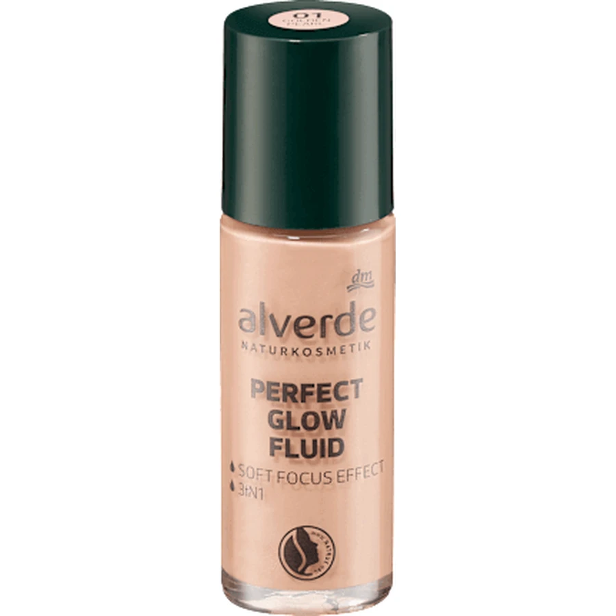 alverde NATURKOSMETIK Perfecte Gloed Vloeibaar Nr. 01 Gouden Parel