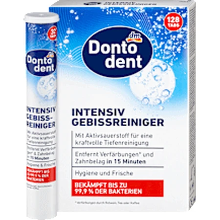 Dontodent Denture Cleaning Tablets, Intensive, value pack, 128 pcs