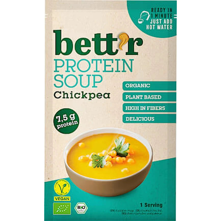bett'r Eiweißreiche Instant-Kichererbsensuppe, 30 g