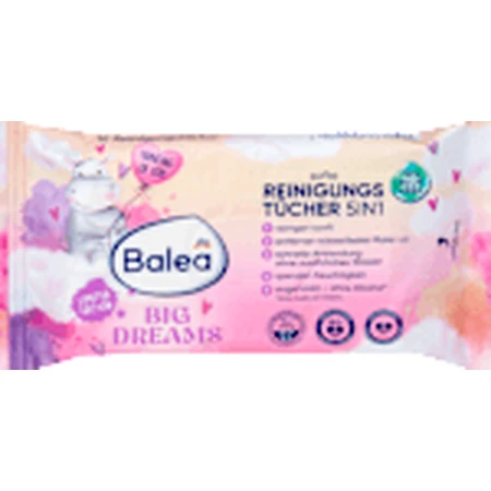 Balea Big Dreams 5 in 1 reinigingsdoekjes, 10 stuks