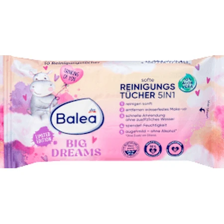 Balea Big Dreams 5 in 1 reinigingsdoekjes, 10 stuks