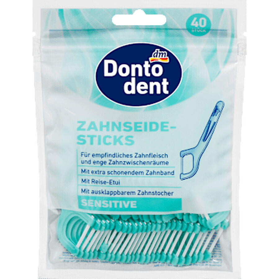 Dontodent Nastro dentale sensibile con supporto, 40 pz.