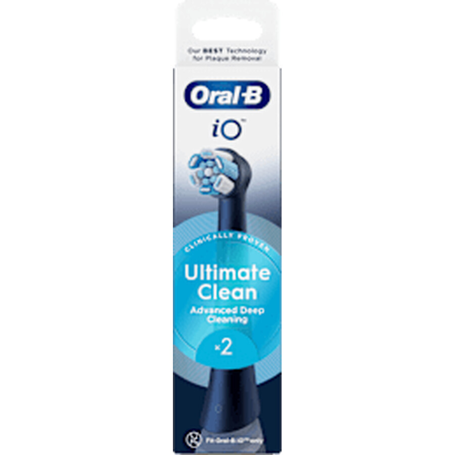 Oral-B IO Ultimate Clean Brush Reserves IO Ultimate Clean Black, 2 pièces