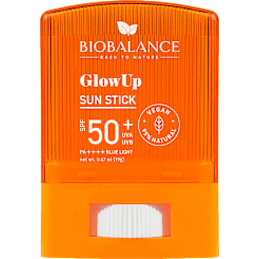 BIOBALANCE GLOW UP Stick solaire SPF 50 GLOW UP, 19 ml