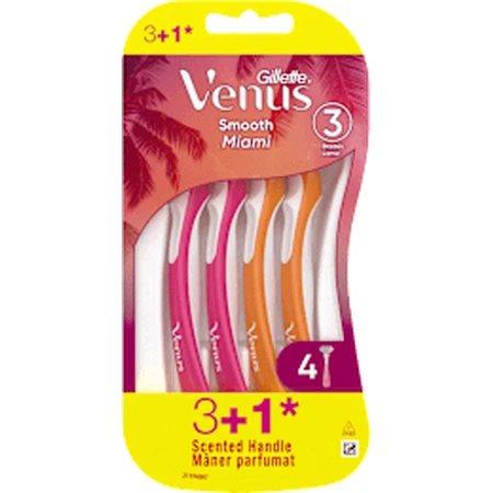Gillette Venus maquinilla de afeitar desechable Miami, 4 piezas