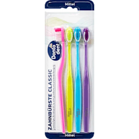 Dontodent Classic Toothbrush Classic, medium, 4 pcs