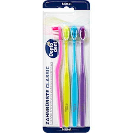Dontodent Classic Toothbrush Classic, medium, 4 pcs