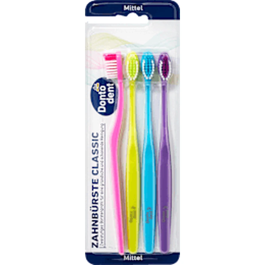 Dontodent Classic Toothbrush Classic, medium, 4 pcs