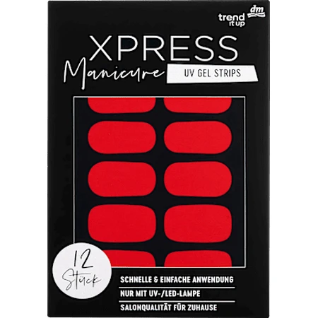 trend !t up XPRESS Maniküre UV-Gel-Nagelfolien Nr. 130 - Statement Rot