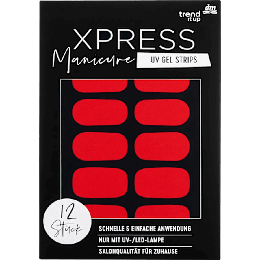 trend !t up XPRESS Maniküre UV-Gel-Nagelfolien Nr. 130 - Statement Rot
