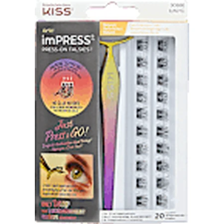 KISS Kit gen falso natural Impress Press-On, 1 Kit