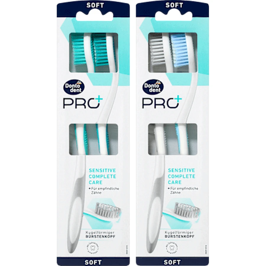 Dontodent PRO+ Toothbrush Pro+ Sensitive Complete Care, 2 pcs