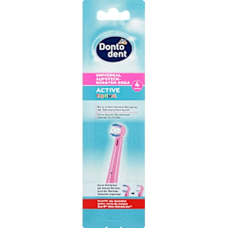 Dontodent Active Young Electric Brush Set Active Young Pink, 4 pcs
