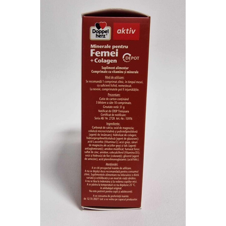 Doppelherz Aktiv Pelle + Capelli + Unghie + Minerali femminili + Collagene Pacchetto anniversario 20 anni