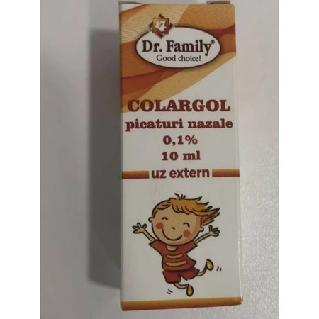 Colargol gotas nasales, 10 ml, Dr Family