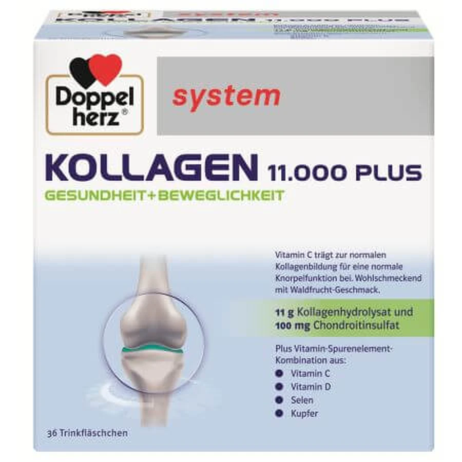 Kollagen 11.000 Plus, 36 unidose vials, Doppelherz