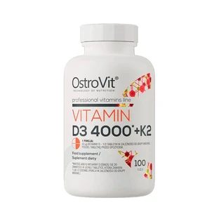 Vitamine D3 4000IU et vitamine K2, 100 comprimés, OstroVit
