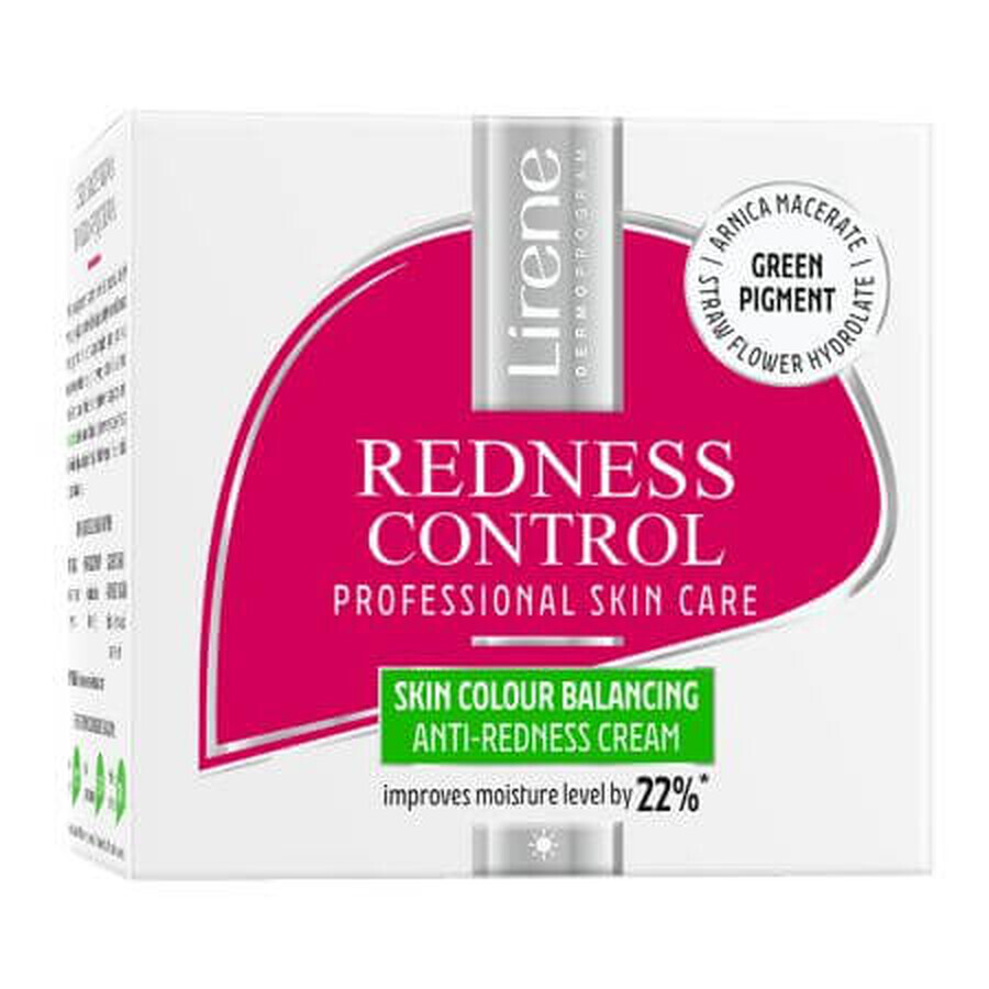 Crema colorata da sera per viso, collo e décolleté Controllo del rossore, 50 ml, Lirene